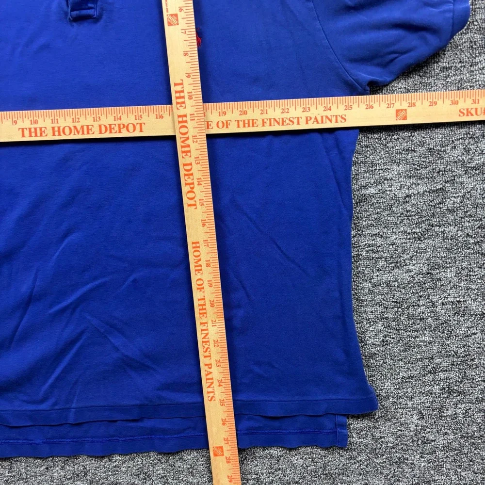 Vintage 1990s Polo Ralph Lauren Short Sleeve Blue Polo Shirt Size XL